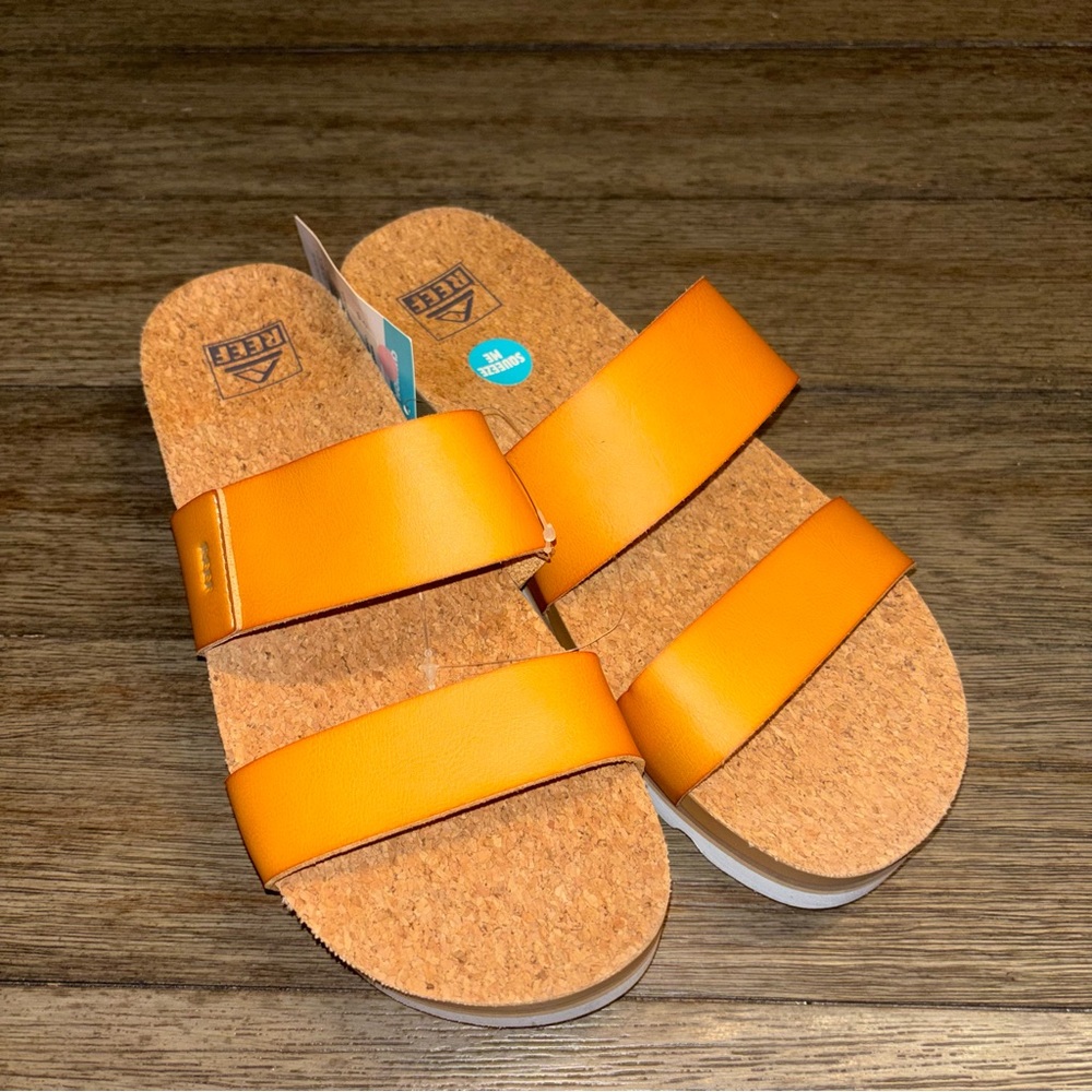 Reef Cushion Vista Hi Women's Sandals Natural NWT - Picture 8 of 14